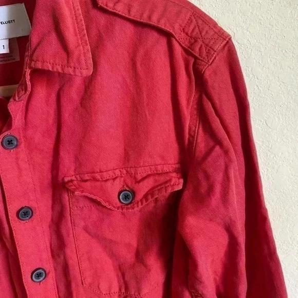 Current Elliott The Kaya Button-Front Long Sleep Utility Waist Tie Romper Size S - Picture 6 of 11